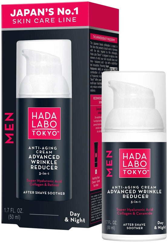 Hada Labo 东京男士抗衰老淡纹面霜 50ml|HADA LABO TOKYO MEN Anti-Aging Cream Advanced Wrinkle Reducer -kasvovoide 50ml