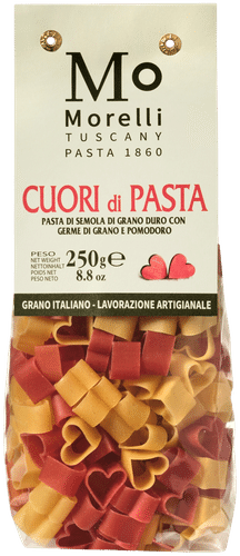 Morelli 番茄小麦胚芽心形造型意面 250 g|Morelli kuviopasta tomaatti ja vehnänalkio sydämet 250 g