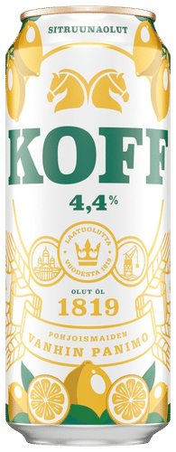 KOFF Sitruunaolut olut 4,4 % tölkki 0,5 L