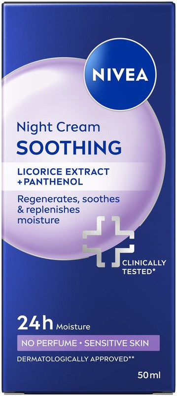 NIVEA 舒缓敏感晚霜|NIVEA 50ml Soothing Sensitive Night Cream -yövoide