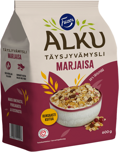 Fazer Alku Marjaisa täysjyvämysli 600 g|Fazer Alku 浆果全麦麦片 600 g