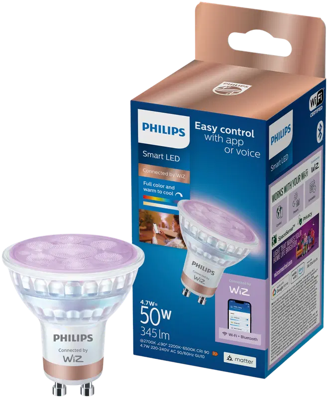 Philips Smart Lighting LED灯丝灯泡5W GU10 2200-6500K 400lm RGB