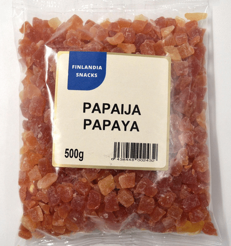Finlandia Snacks kuivattuja Papaijapaloja 500g