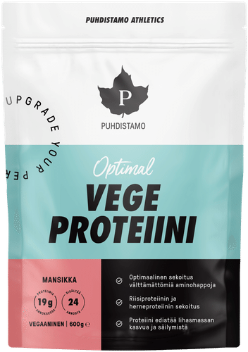 Puhdistamo Athletics Optimal植物蛋白粉草莓味 600 g