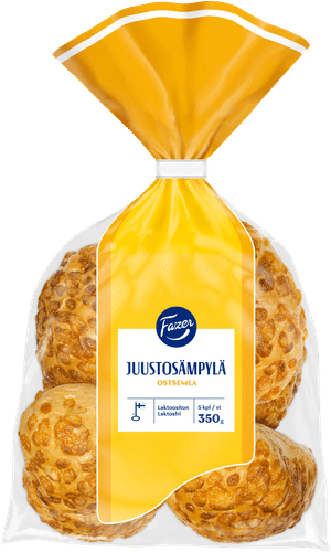 Fazer Juustosämpylä 5kpl 350g|Fazer 奶酪小圆面包 5个 350g