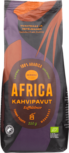 Herkku Africa 350g kahvipavut tumma paahto luomu|Herkku 非洲 350 克咖啡豆深度烘焙有机