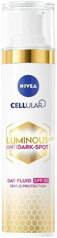 NIVEA 40ml Cellular Luminous630淡斑日用防晒液SPF50|NIVEA 40ml Cellular Luminous630 Anti Dark-Spot Day Fluid sk 50 -päivävoide