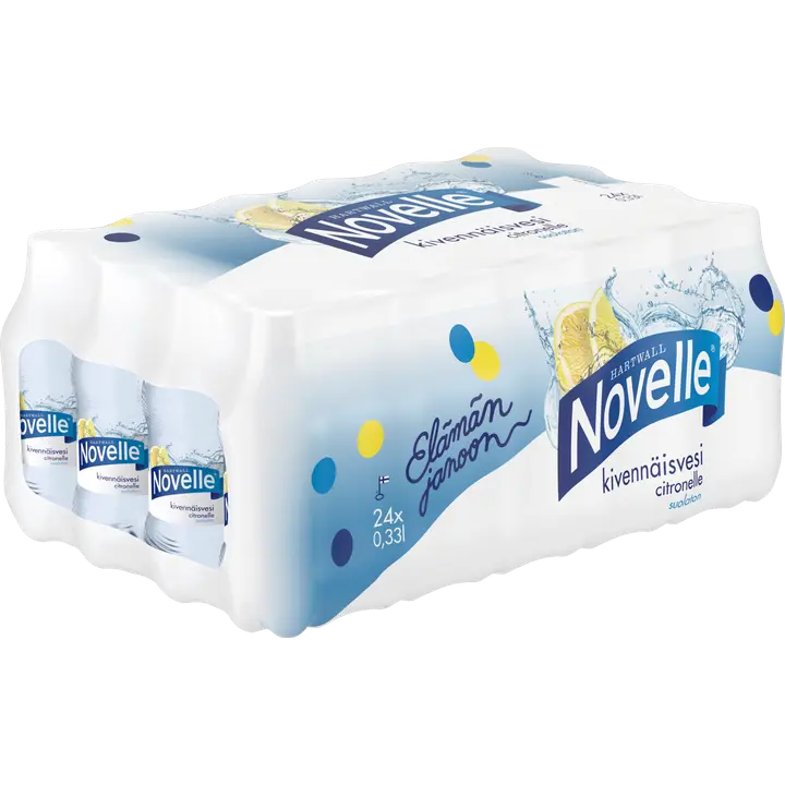 24 x Hartwall Novelle Citronelle kivennäisvesi 0,33 l|Hartwall Novelle 24 x Hartwall Novelle Citronelle 矿泉水 0,33 l