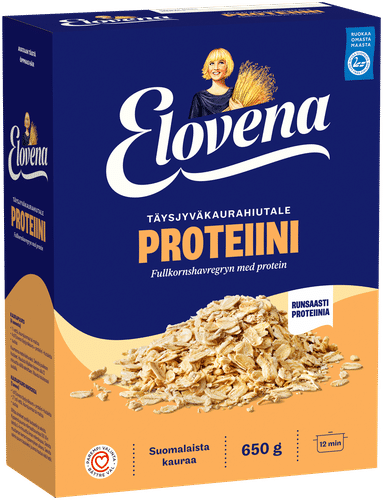 Elovena 650g täysjyväkaurahiutale +proteiini|Elovena 650克全麦燕麦片+蛋白质