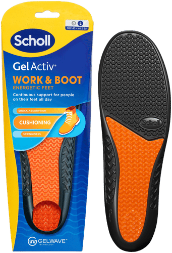 Scholl GelActiv 工作与靴子鞋垫 大号|Scholl GelActiv Work & Boot pohjallinen Large