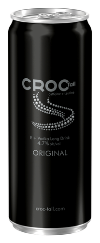 Croc Tail 330毫升 E + 伏特加经典4.7%混合饮料醇饮料