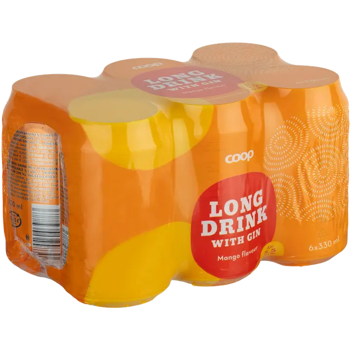 6 x Coop Mango 5,5% 0,33L mangonmakuinen long drink|Coop 6 x Coop Mango 5.5% 0.33L 芒果味长饮