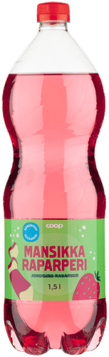Coop 草莓-大黄无糖汽水 1,5l|Coop mansikka-raparperi sokeriton virvoitusjuoma 1,5l