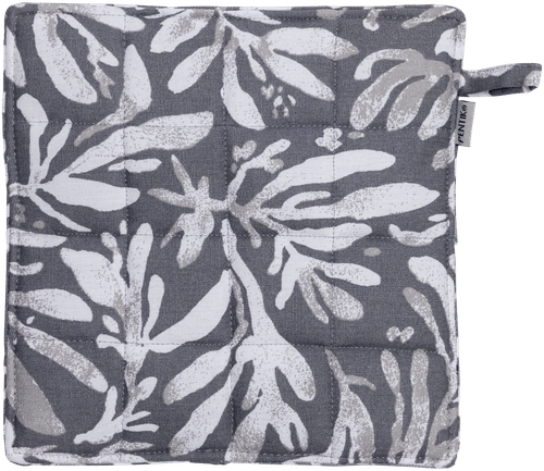 Pentik Hetki 隔热垫 2件/套 21x21厘米 叶纹 灰色|Pentik Hetki patalappu 2 kpl/setti 21x21 cm lehti harmaa