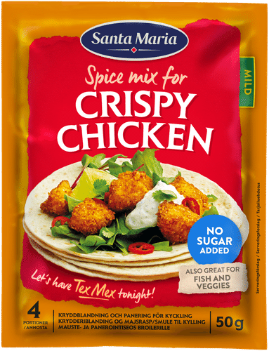 Santa Maria 脆皮鸡肉香料混合调味料 50 g|Santa Maria Crispy Chicken Spice Mix Mausteseos kanalle 50 g