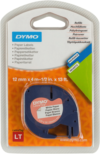 Dymo Letra Tag 胶带 12mm 4m