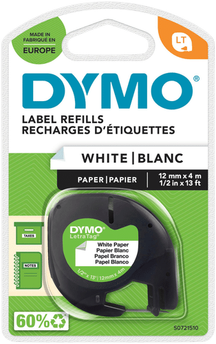 Dymo Letra Tag 胶带 12mm 4m