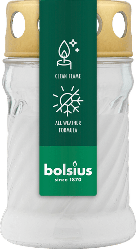 Bolsius Lasilyhty Twist 24hours Valkoinen