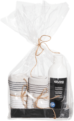 4living 礼品套装 香氛500ml & 桌布60x50cm 2条 桉树系列