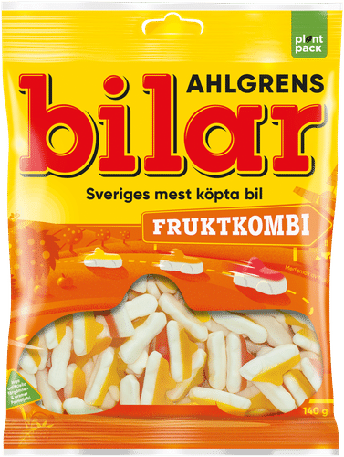 Ahlgrens Bilar 水果混合糖果 140g|Ahlgrens Bilar Fruktkombi makeissekoitus 140g