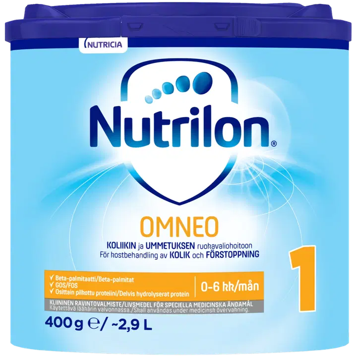 Nutrilon Omneo 1 400克,临床营养制剂粉末,适用于0-6个月婴儿|Nutrilon Omneo 1 400g, kliininen ravintovalmistejauhe imeväisikäiselle, 0-6 kk.