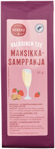 Herkku valkoinen tee mansikka-samppanja 50 g|Herkku 白茶 草莓 香槟 50 g