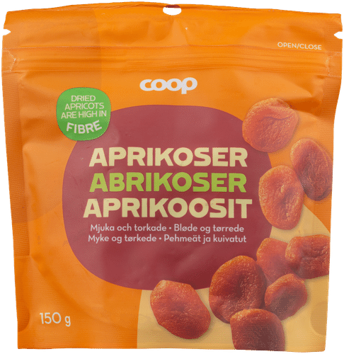 Coop pehmeät kuivatut aprikoosit 150 g