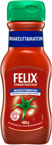 Felix 无糖番茄酱 480g|Felix makeuttamaton ketsuppi 480g