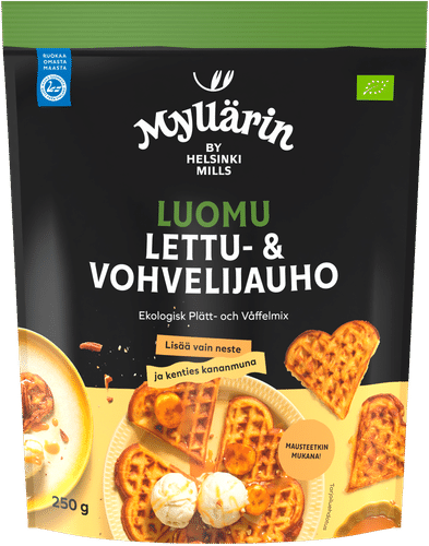 Myllärin Luomu Lettu- ja Vohvelijauho 250 g|Myllärin 有机薄饼和华夫饼粉 250 g