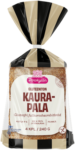 Porokylän 燕麦面包块 4块/240克 无麸质燕麦面包|Porokylän Kaurapala 4 kpl / 240 g gluteeniton kaurapalaleipä