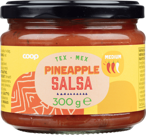 Coop 萨尔萨酱 中辣 菠萝味 300 g|Coop salsakastike medium ananaksella 300 g