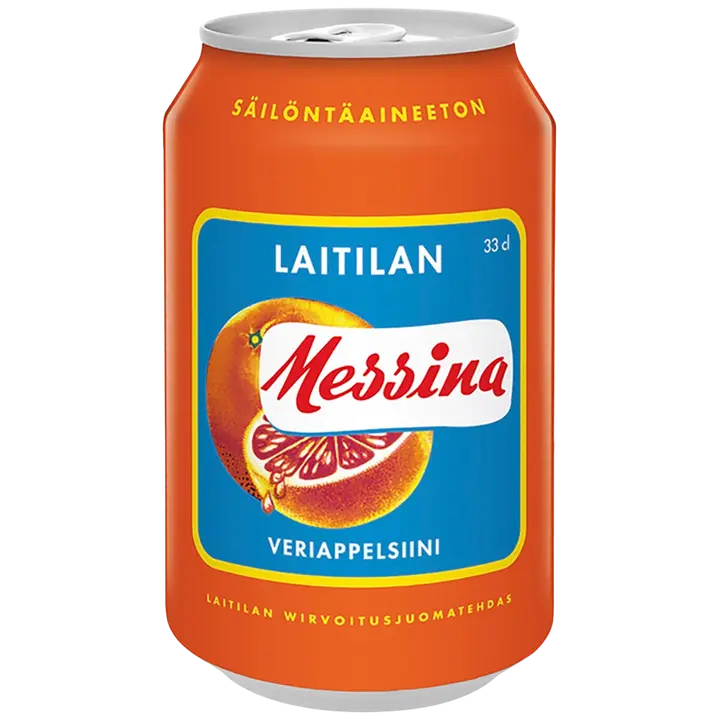 Laitilan Messina 0,33L veriappelsiininmakuinen limonaadi|Laitilan 墨西拿 0.33L 血橙味柠檬水