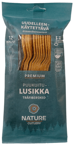 Nature Line 木纤维餐勺 Premium 12 kpl