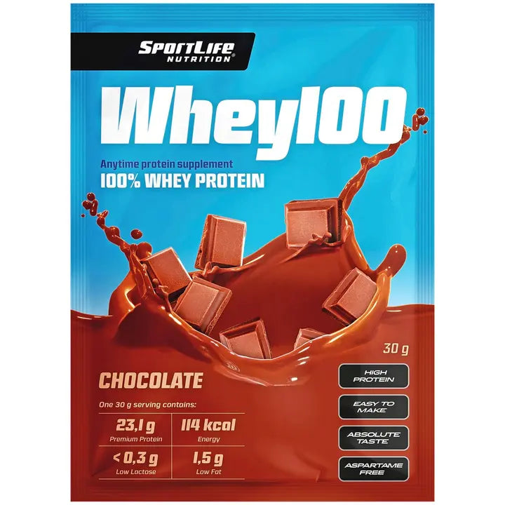 SportLife Nutrition Whey100 30g suklaa heraproteiinijauhe-Sportlife Nutrition Whey100 30克巧克力乳清蛋白粉