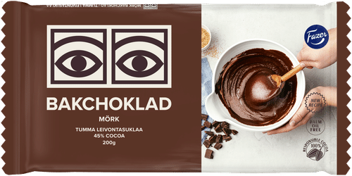 Fazer Ögon Tumma leivontasuklaa 200g|Fazer Ögon 黑烘焙巧克力 200g