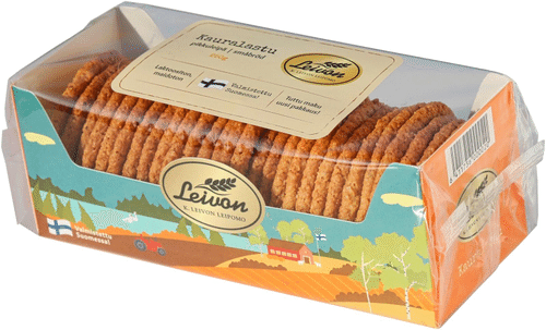 Leivon Leipomo 燕麦脆片250克饼干|Leivon Kauralastu 250g pikkuleipä