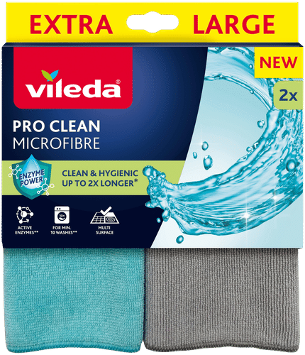 Vileda Pro Clean超细纤维布 2 kpl