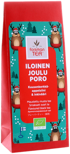 Forsman tea Luomu Iloinen jouluporo musta maustettu luomu tee 60 g