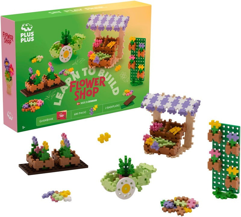 Plus-Plus 学习拼搭花店|Plus-Plus Opi rakentamaan kukkakauppa