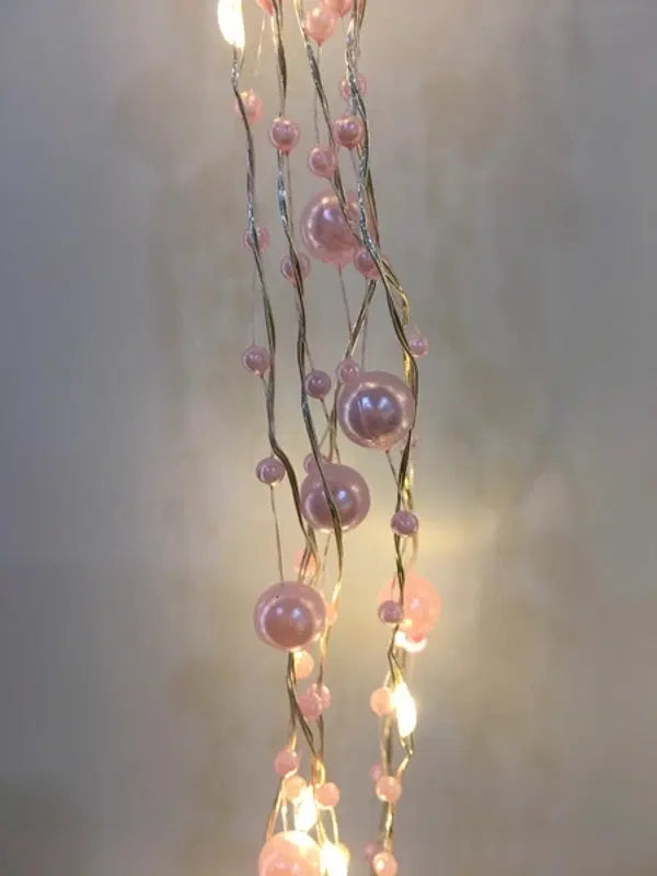 Finnlumor 电池灯串 珍珠 浅粉色
