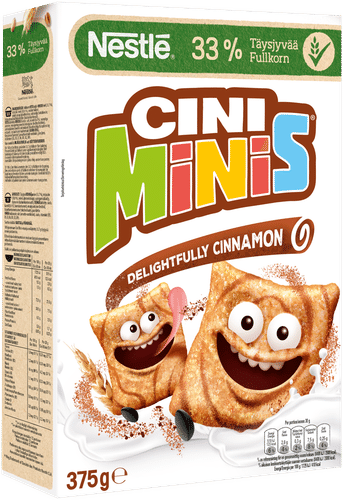 Nestlé CINI MINIS 375g kanelinmakuisia täysjyvävehnä-riisimuroja|Cini Minis 雀巢CINI MINIS 375克肉桂味全麦玉米片