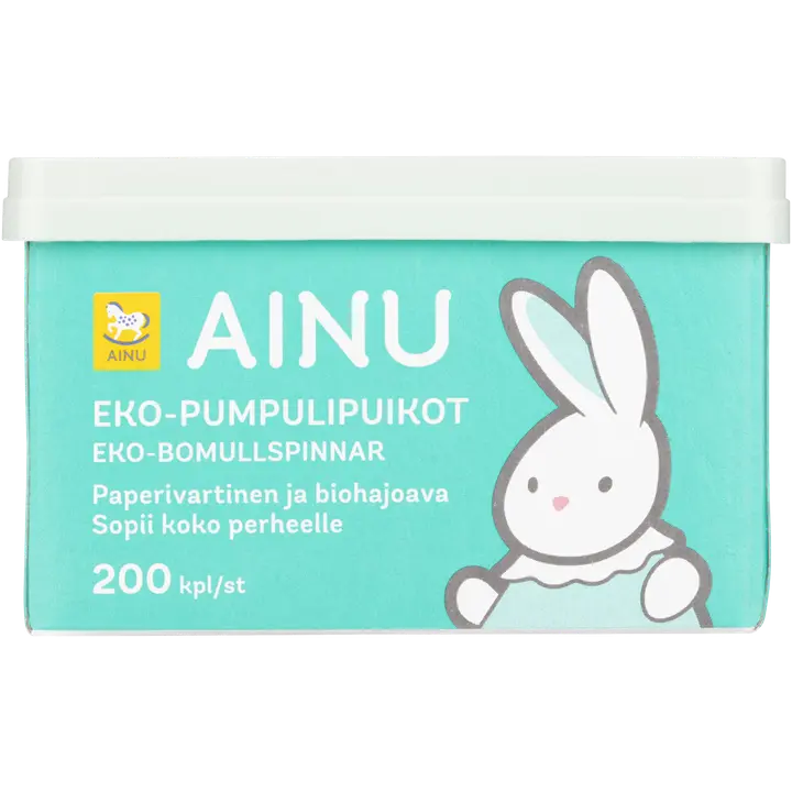 Ainu 200kpl Eko -pumpulipuikot|Ainu 200 件 Eko 泵棒
