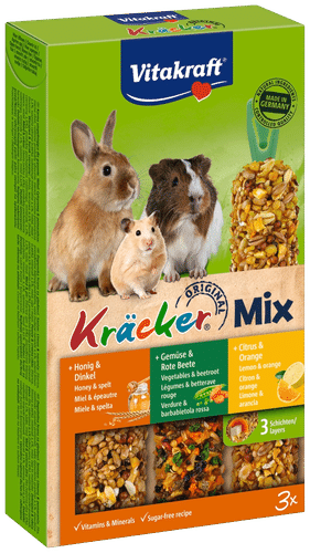Vitakraft Jyrsijän Kräcker Trio-Mix 168g/3kpl