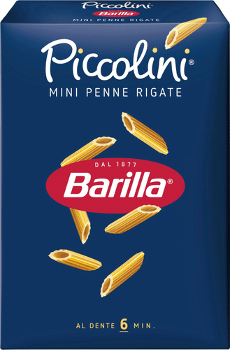 Barilla 迷你笔管面 硬质小麦意面 500g|Barilla Piccolini Mini Penne Rigate durumvehnästä valmistettu pasta 500g