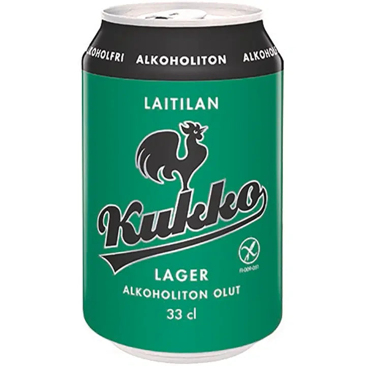 Laitilan Kukko Lager Alkoholiton 0,33L olut|Laitilan Kukko Lager 0度 0.33L 饮料