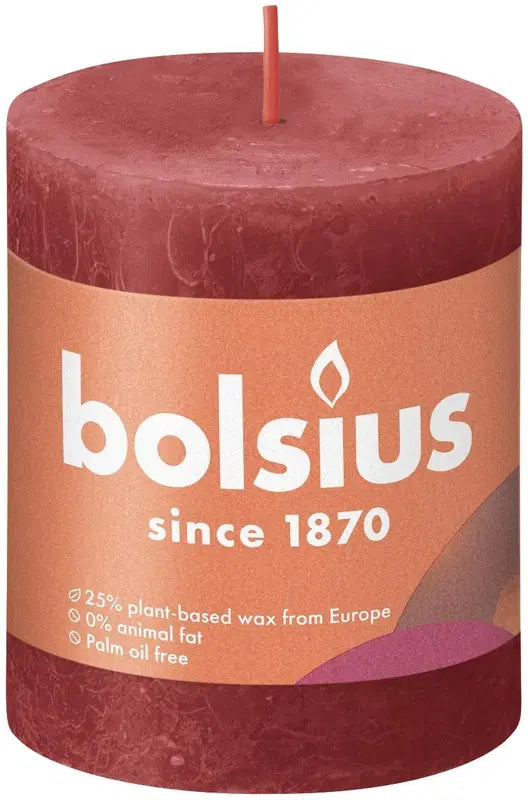 Bolsius 乡村风格PK 80/68 精致红|Bolsius RUSTIIKKI PK 80/68 DELICATE RED