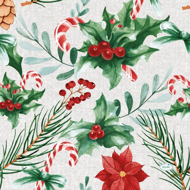 Duni Tissue餐巾纸 33x33厘米 季节喜悦 三层 20 kpl|DUNI Tissue lautasliina 33 x 33 cm Seasonal Delight 3-krs, 20 kpl