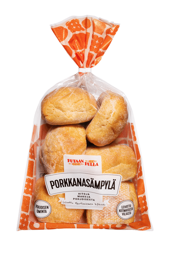 PutaanPulla Porkkanasämpylä 6 kpl/350g porkkanavehnäsämpylä|Putaan Pulla 胡萝卜小麦面包