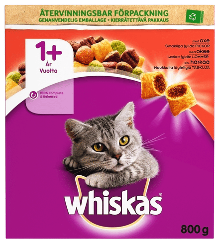 Whiskas 1+ 伟嘉 牛肉 800g