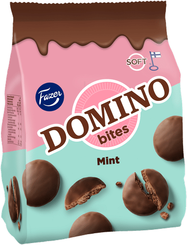 Fazer Domino 薄荷美味饼干 174g|Fazer Domino Bites Mint herkuttelukeksi 174g
